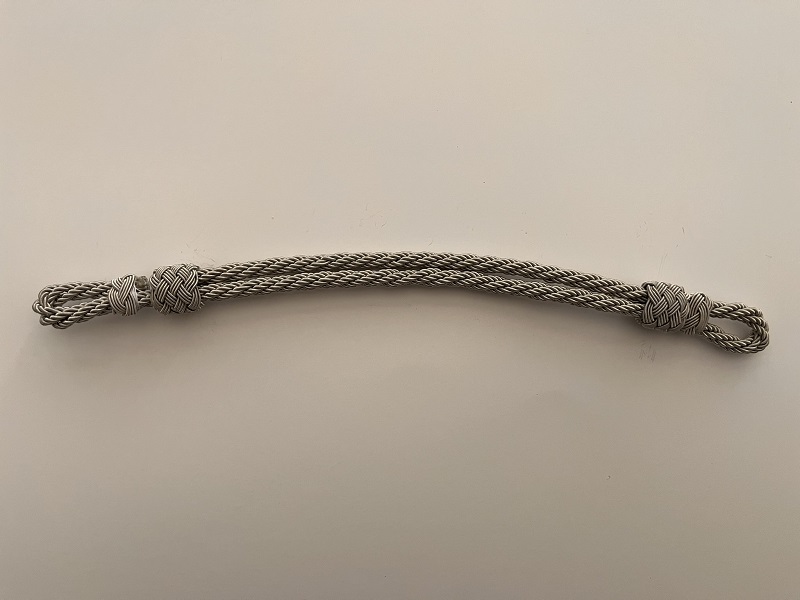 Dienstmütze - Mützenkordel, 8mm breit, Farbe silber