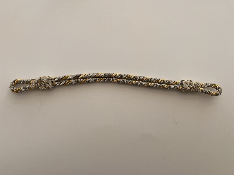 Dienstmütze - Mützenkordel, 8mm breit, Farbe gold/silber